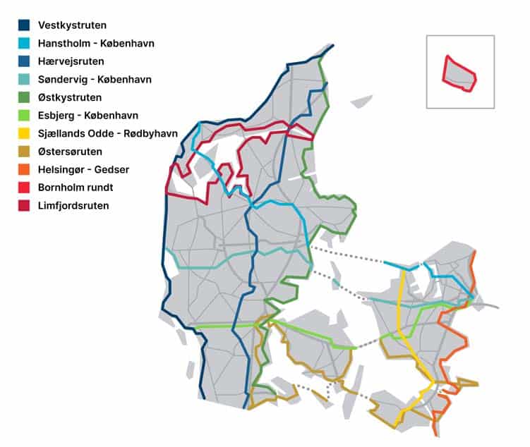 cykelturister - rutekort