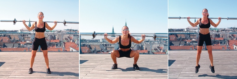 varieret styrketræning -jump squat